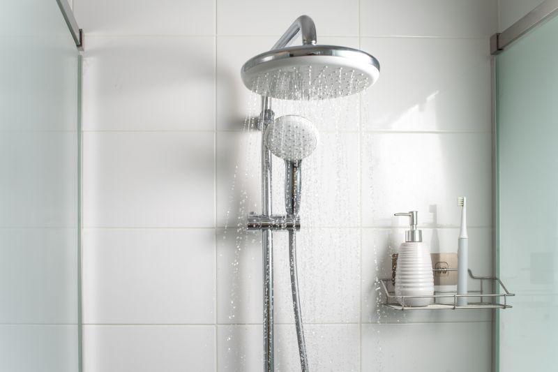 Rainfall Shower Head in Contemporary Bathroom